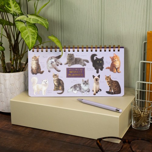 Cats weekly planner with pen - cats,
