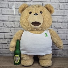 Ted The Movie Size Talking 22" Explicit Soft Toy Plush Bear Beer Bottle Vest Top