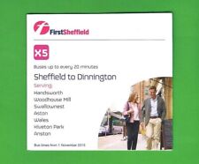 Pocket Bus Timetable - First Sheffield - X5 to Dinnington - November 2015