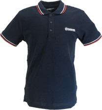 Lambretta Navy/White/Red Retro Target Logo 100% Cotton Polo Shirts