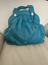 Vintage, 1990s, Large, Ri2K Luxury Green Designer Double Handle Leather Handbag