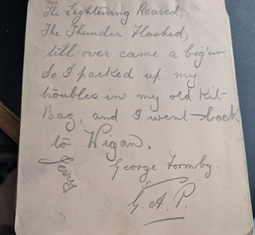 Signed lyrics george - george, formby