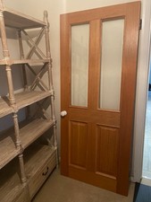 2 x Internal Oak Doors - Glazed