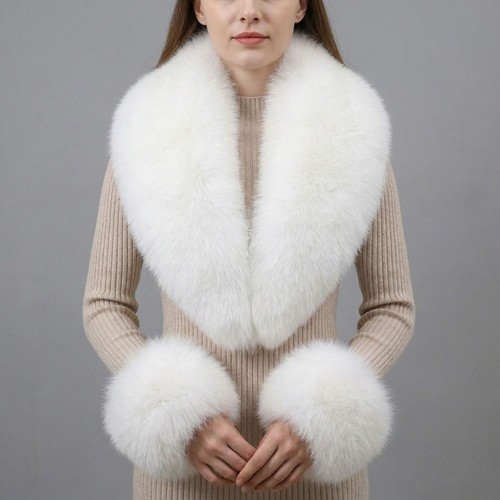 3pcs set faux fur - faux, cuffs