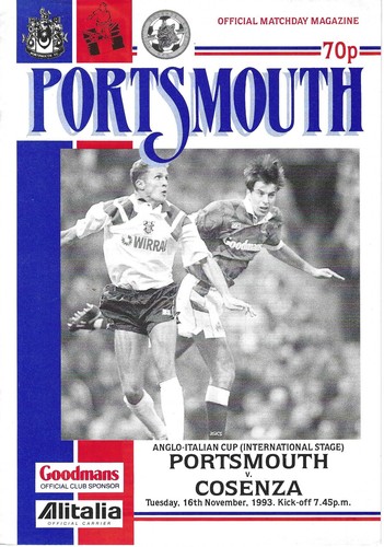 Portsmouth cosenza nov 93 - portsmouth,
