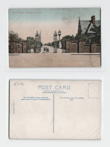 Postcard middlesbrough park - postcard,