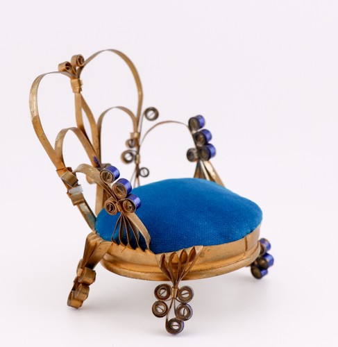 Tramp art miniature chair folk - art,