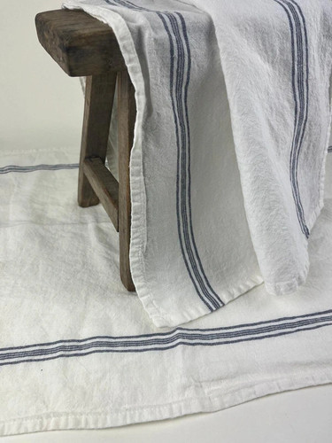 Set blue white striped - of, 2