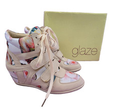 Floral Wedge Sneakers Women