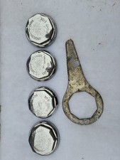 MGB / MIDGET 8 t.p.i .CHROME  WIRE WHEEL SPINNERS   TRIUMPH   SUNBEAM   MGC C1B