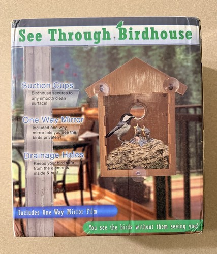 See through birdhouse window - see,