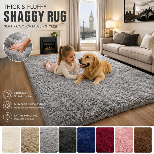 Fluffy rugs anti - rugs, large
