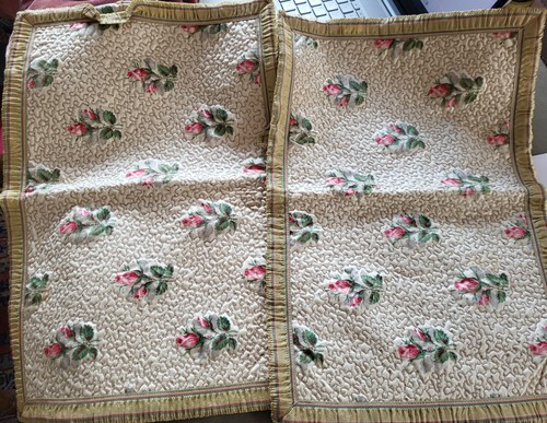 Pair large vintage floral - of,