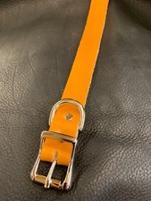 Dog Collar Tan Brown Real