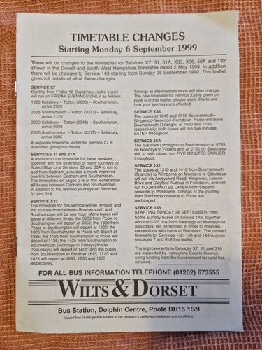Wilts dorset bus - &, timetable