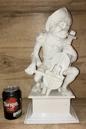 Majolica monkey statue - majolica,