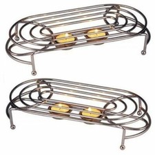 2x Double Food Warmer Oval