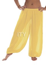 Yellow Chiffon Harem Yoga Pant