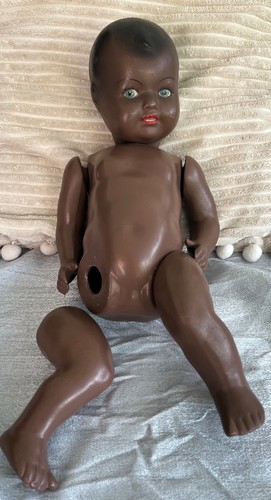 Black bisque doll - black,