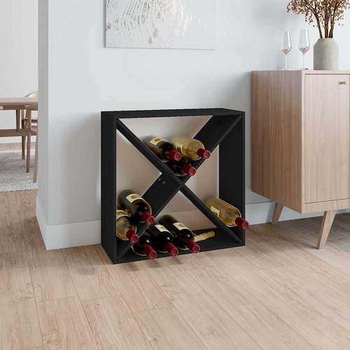 Wine cabinet black - cabinet, 62x25x62