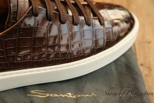 Santoni Brown Crocodile