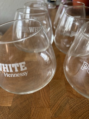Pure white hennessy glasses - white,