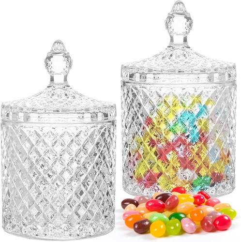 Piece glass jars with lids - glass,
