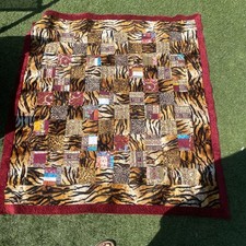 Beautiful Patchwork Chair Throw Animal Print  45 X 50 Inch’s