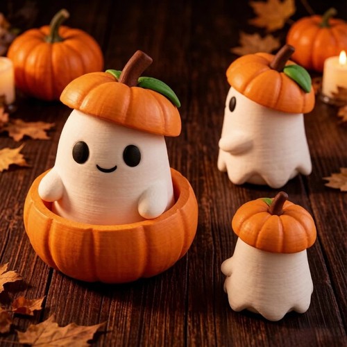 Printed halloween pumpkin - 3d,