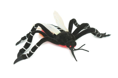 Black mosquito plushy toy - black, plushy,
