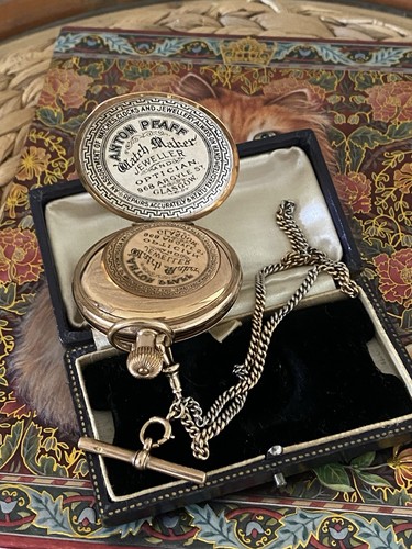 9ct gold albert chain - albert, &antique