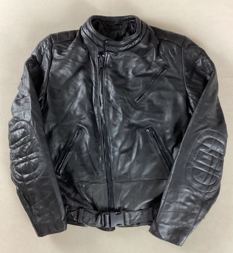 Vintage leather biker jacket - leather,