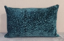 Designers Guild Cartouche Teal Fabric Cushion Cover 35x55 cm