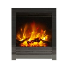 Electric Fire LED Flame Technology Polished Nickel Effect Modern Design 11Kg 2KW