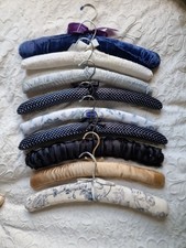 Padded Fabric Covered Coat Jacket Clothes Hangers x 10