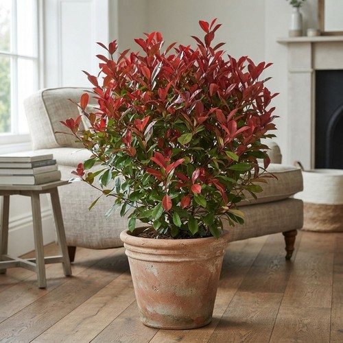 Evergreen red robin photinia - evergreen,
