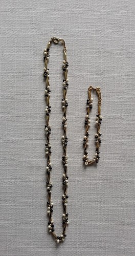 Monet gold plated necklace and - gold,