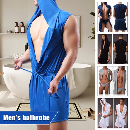 Mens sexy hooded ice silk - hooded,