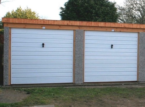 Concrete double garage - double,
