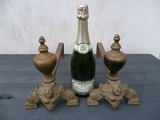 ANTIQUE PAIR OF BRASS & CAST