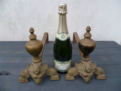 Antique pair brass cast - antique, of