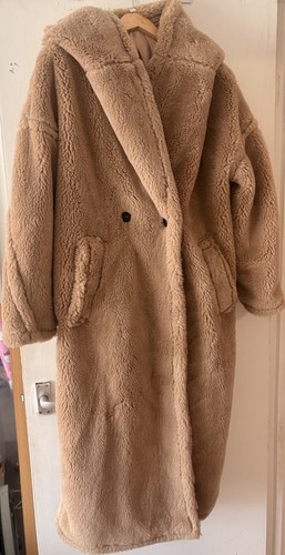 Topshop hooded teddy coat size - hooded,