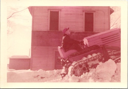 Vintage crawler tractor snow - vintage,