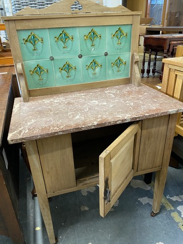 Antique wooden wash stand tile - wooden,