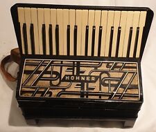 VINTAGE HOHNER VERDI 1, 48 BASS PIANO ACCORDION  BLACK FINISH NO CASE 1934-1940