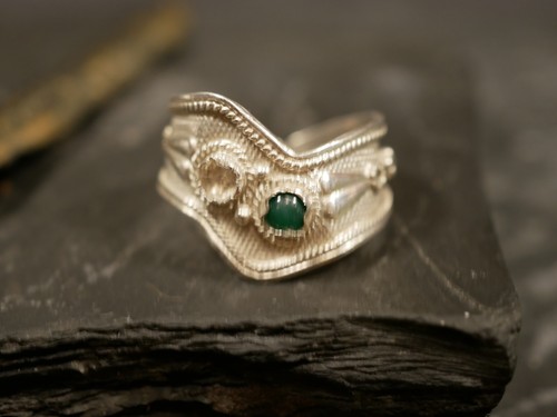 Large 925 sterling silver - silver, ring