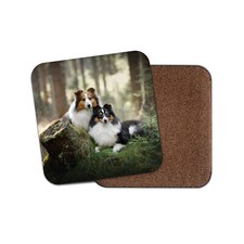 Sheltie Dog Couple Coaster -