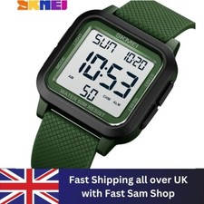 SKMEI Mens LED Watch Waterproof Digital Sports Stopwatch Military Alarm Watches