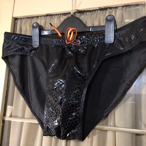 Mens shiny black swimmig - shiny,