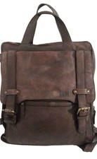 Fat Face Soft Brown Leather Large Backpack